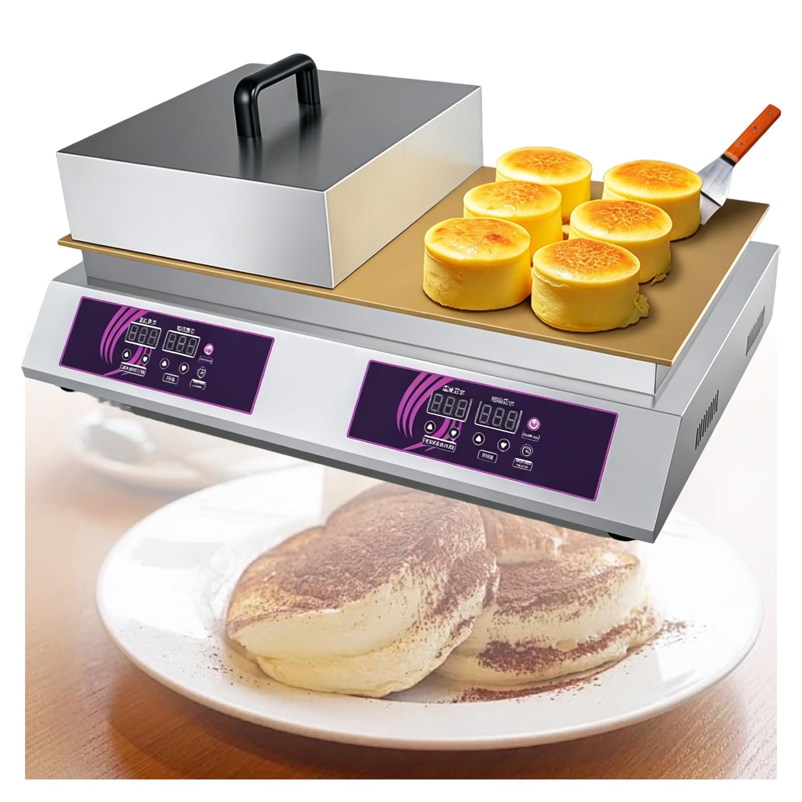 Piastra elettrica professionale per pancake, uova e bistecche. Doublehead