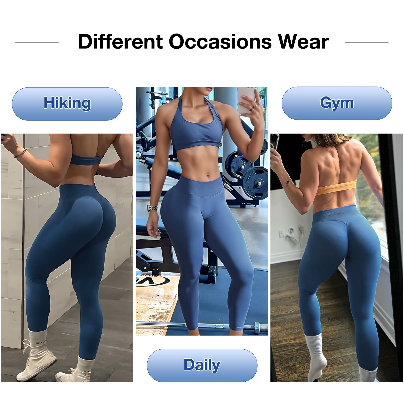 Leggings para mujer, cintura media baja, gimnasio, entrenamiento, control de abdomen, levantamiento de glúteos, pantalones de yoga