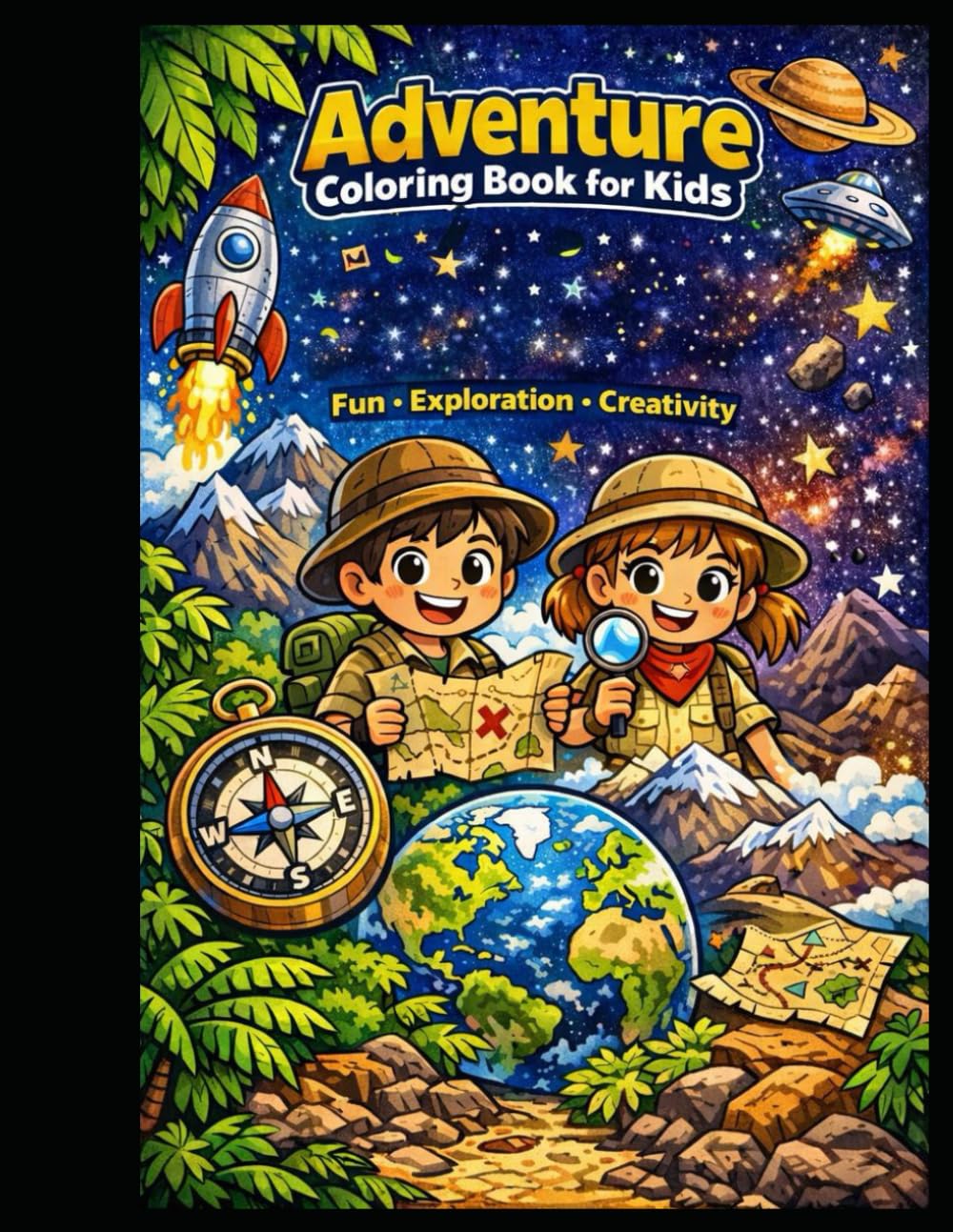 Adventure Coloring Book for Kids 4-8 year: Fun • Exploration • Creativity
