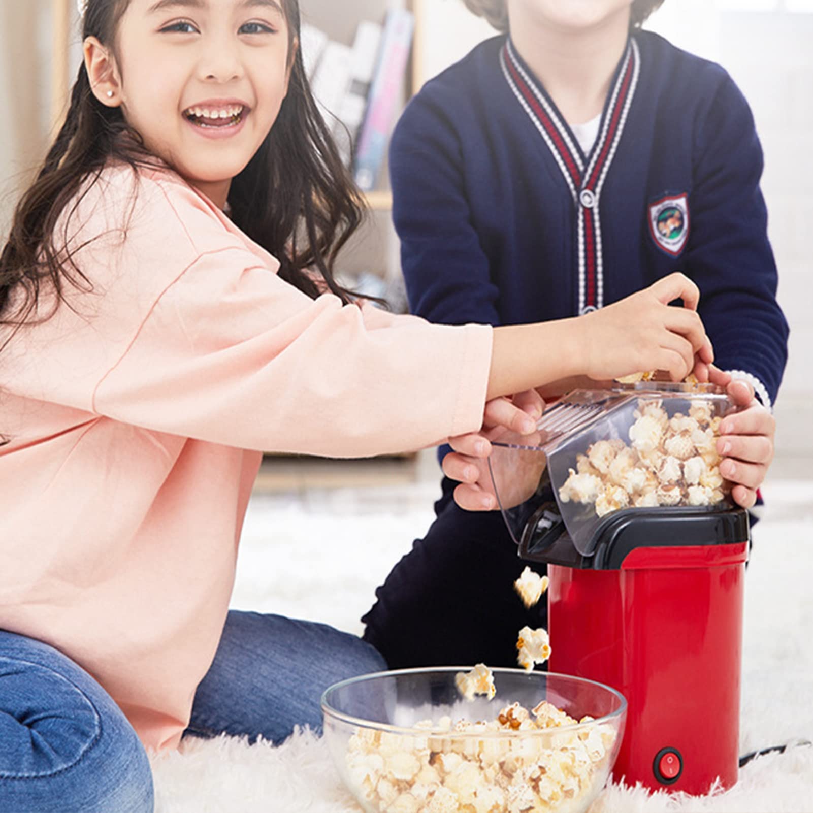 Maszyna do popcornu, maszyna do popcornu, elektryczna maszyna do popcornu, 1100 W, elektryczna maszyna do popcornu, do kina domowego, zdrowa i zdrowa maszyna do popcornu