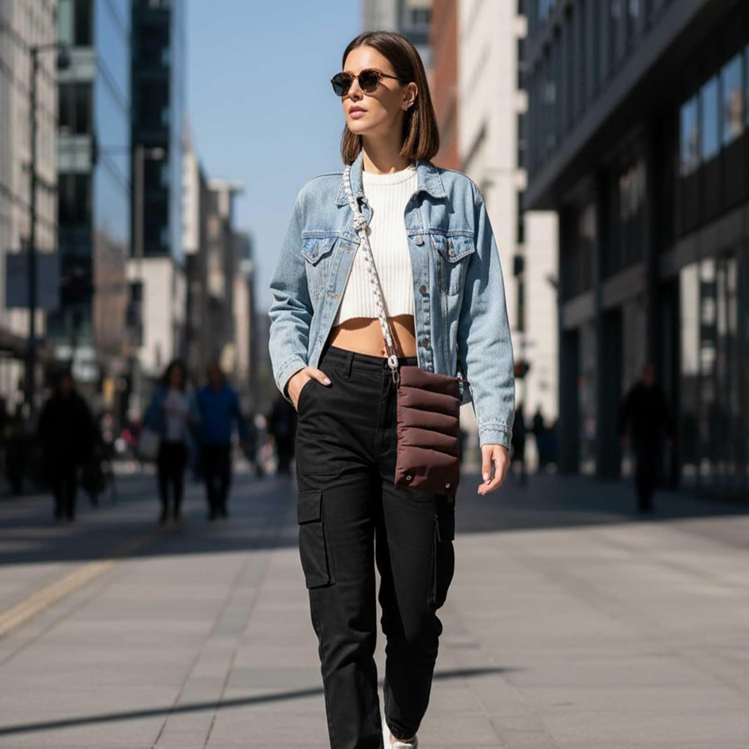 ACUARIO Crossbody Bag for Women, Tote Bag Purse for Work, Travel, Gym – Small Shoulder Bag, Stylish Women’s Tote Handbag - Image 2