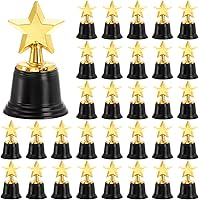 Vista 1 de Lawei Paquete de 32 mini trofeos de oro de 4.6 pulgadas, trofeos de plástico para recuerdos de fiesta, accesorios, recompensas, premios de juego
