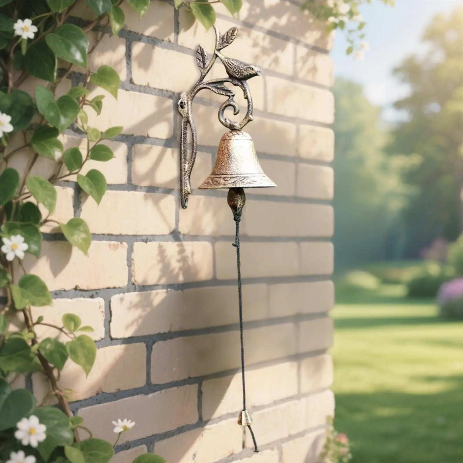 Campana de cena hierro fundido para Decoración | Timbre for jardín, patio, hogar