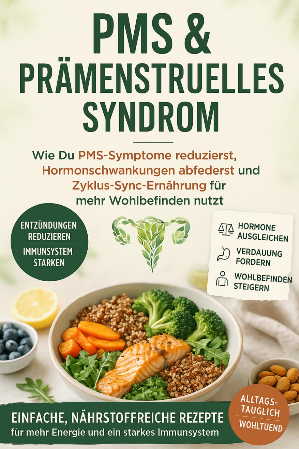 PMS & PRÄMENSTRUELLES Syndrom: Wie Du PMS-Symptome reduzierst, Hormonschwankungen abfederst und Zyklus-Sync-Ernährung für mehr Wohlbefinden nutzt