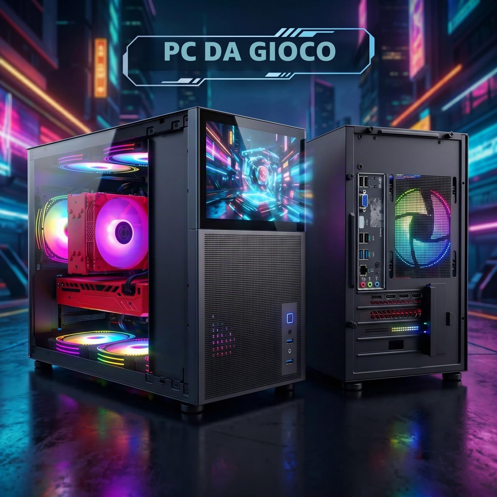 STGSivir PC Gaming Fisso, Core i7-11700KF, RTX 3060 12G, 32G DDR4, 2T SSD | Computer Gaming per Streaming, Editing Video, Compiti, fino a 5.0 GHz, WiFi 6, BT 5.0, 4K,HDMI,DP, Win11 Pro, Case ARGB