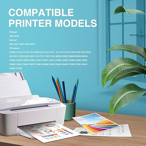 Miniatura 9 de Paeolos Cartucho de tinta negro compatible 564 de repuesto para HP 564 564XL Uso para HP Photosmart 5510 5520 5525 6510 6520 7525 Officejet 4620