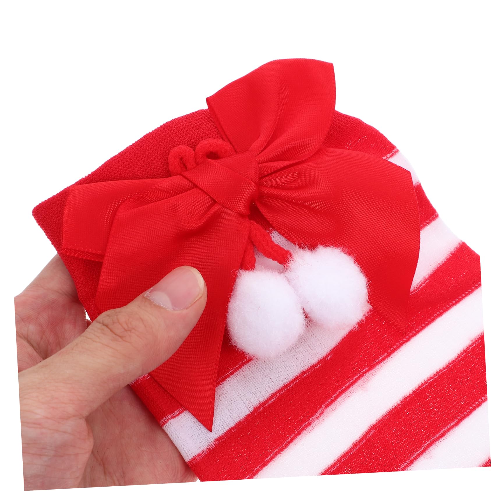 Holibanna Chaussettes de et Chaleureuses avec Nœud Créatif Chaussettes Longues Rayées Rouge et Blanc pour