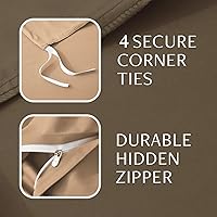 Vista 4 de Funda de edredón de tamaño individual – Juego de ropa de cama de 2 piezas (1 funda de edredón y 1 funda de almohada) funda de edredón suave de doble