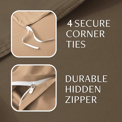 Miniatura 4 de Juego de funda de edredón para cama individualindividual XL (2 piezas) para niños, doble cepillado, suave prelavado con cierre de cremallera, 4