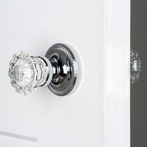 Miniatura 8 de Nostalgic Roseta de cuerda de almacén con pomo de puerta de cristal