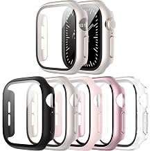 5 Pack Case with Screen Protector for Apple Watch Series 12 42mm