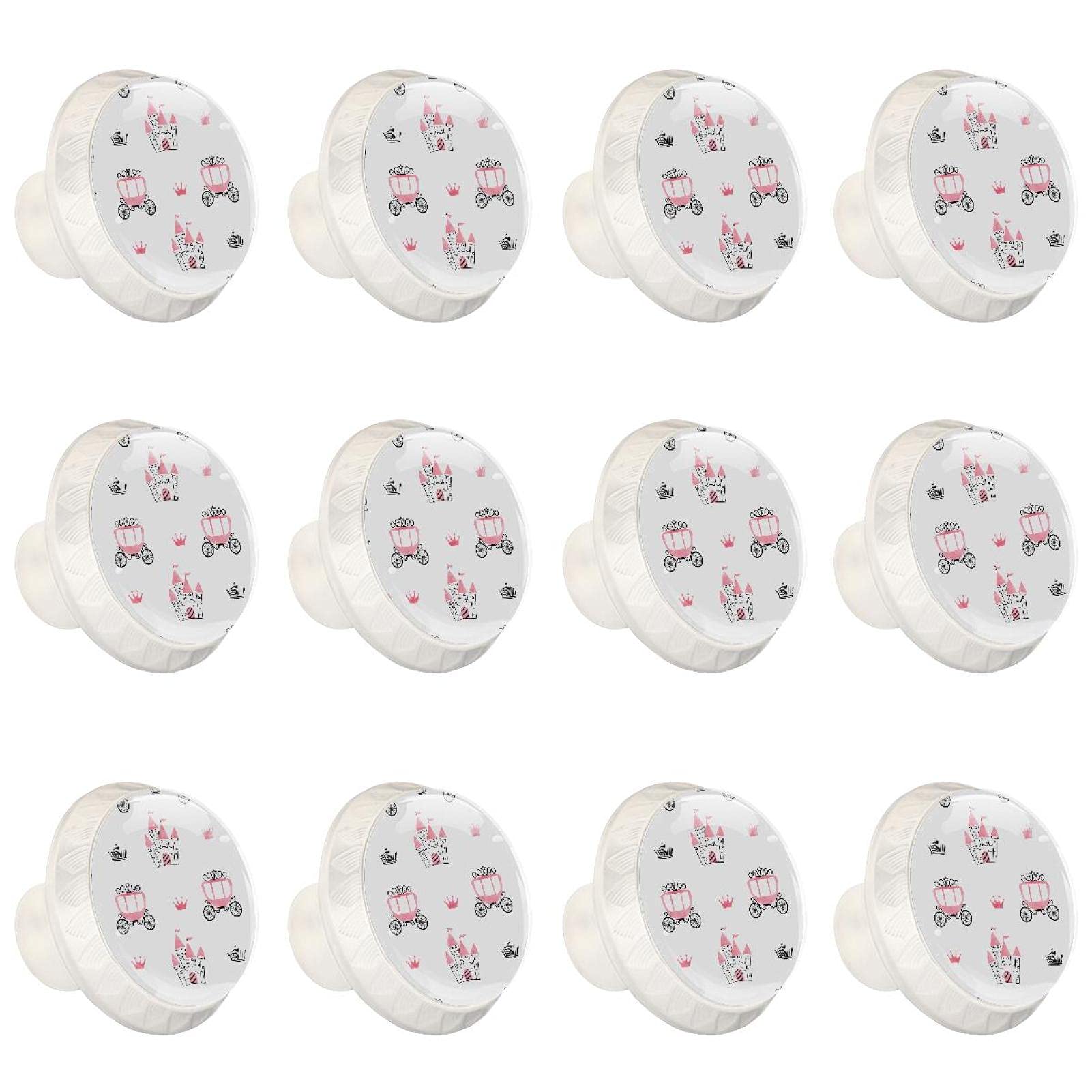 Boutons d'armoires de cuisine poignée de tiroir placard commode princesse lot de 12
