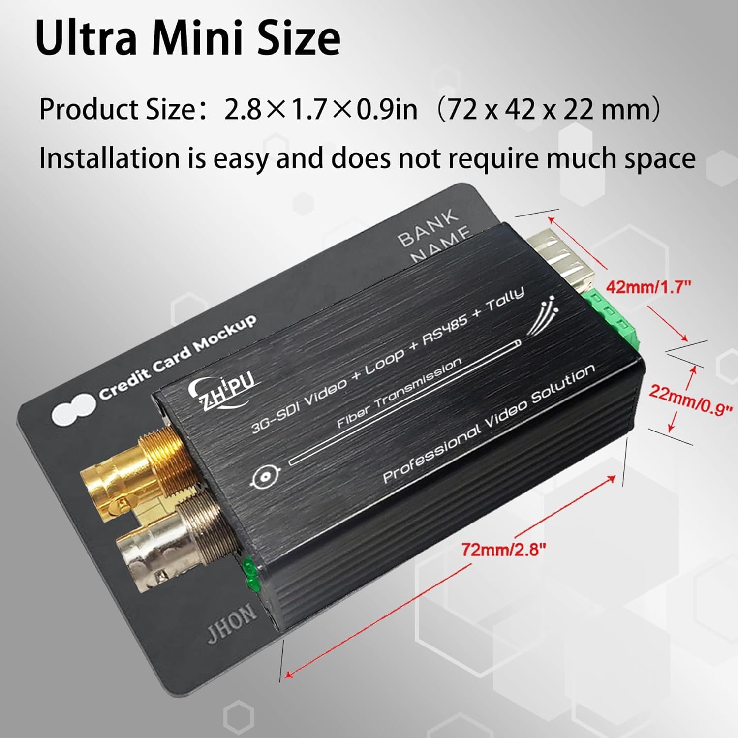 Mini extension fibre 3G-SDI 1080p et module SFP 60 Hz inclus