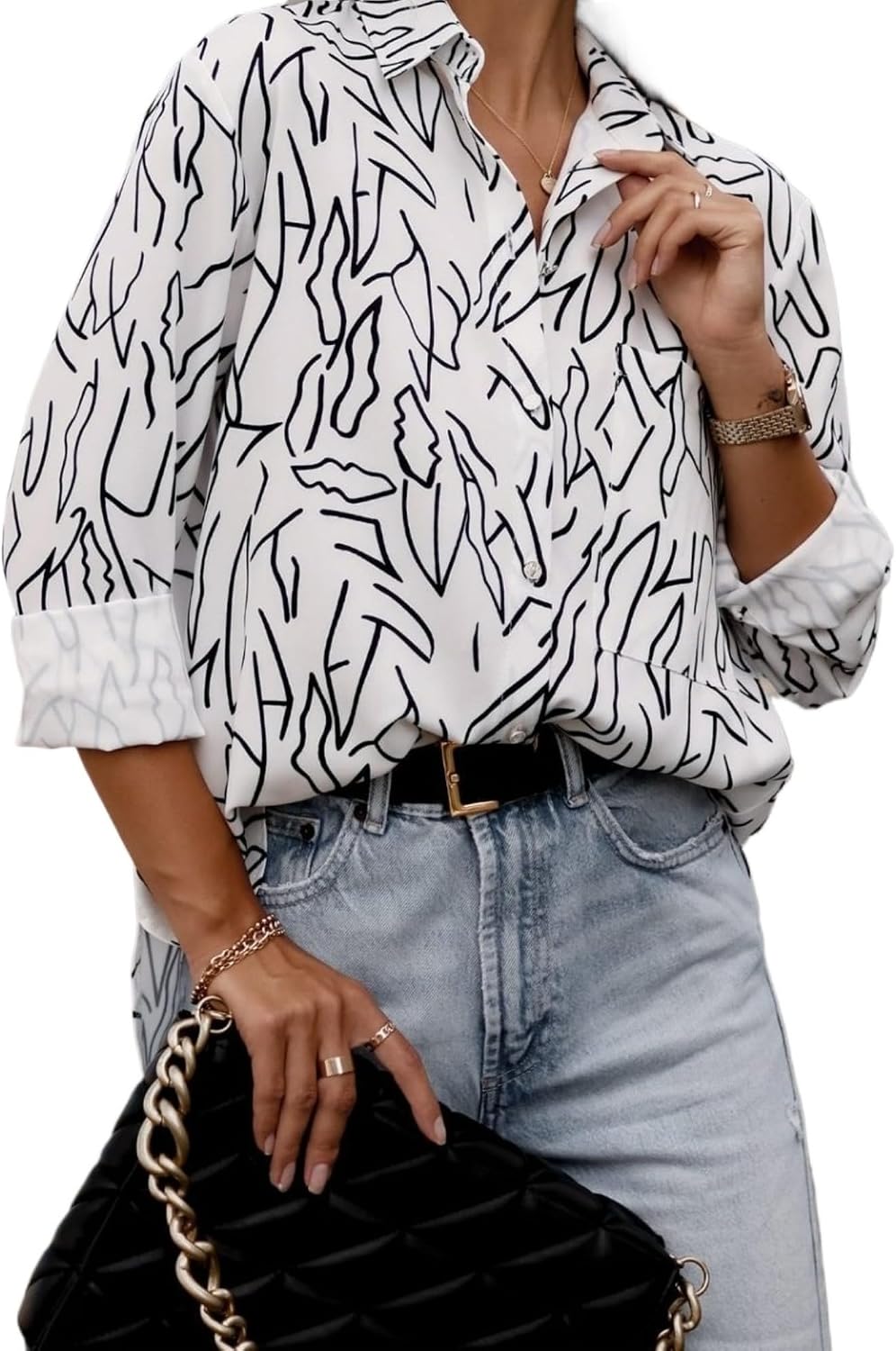 DGHM-JLMY Women's Summer V-Neck Shirt Zebra Print Lapel Zebra Print Blouses Button Shirts Fashion Streetwear Business Shirts