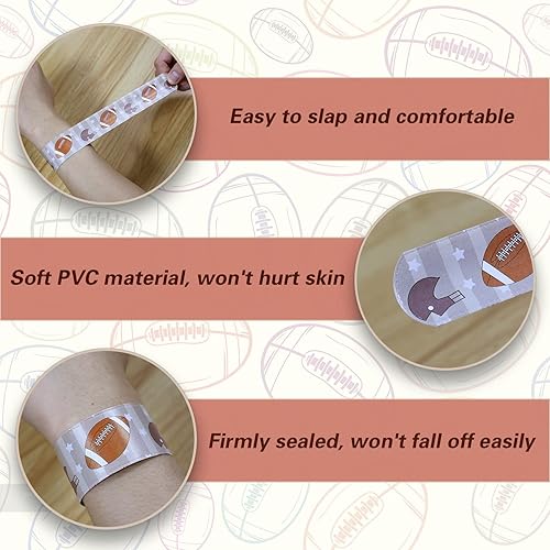 Miniatura 5 de 72 pulseras de fútbol con palmadas de fútbol, recuerdos de fiesta de fútbol, cumpleaños, rugby, suministros para fiestas de niños, regalos de aula,