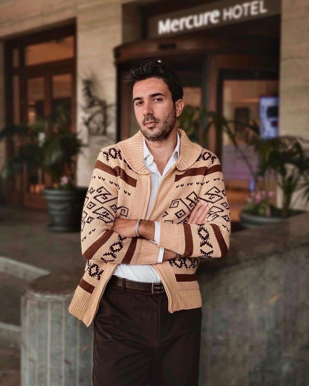 PJ PAUL JONES Men's Casual Curling Sweater Cardigans Button Down Knitted Sweater - Image 2