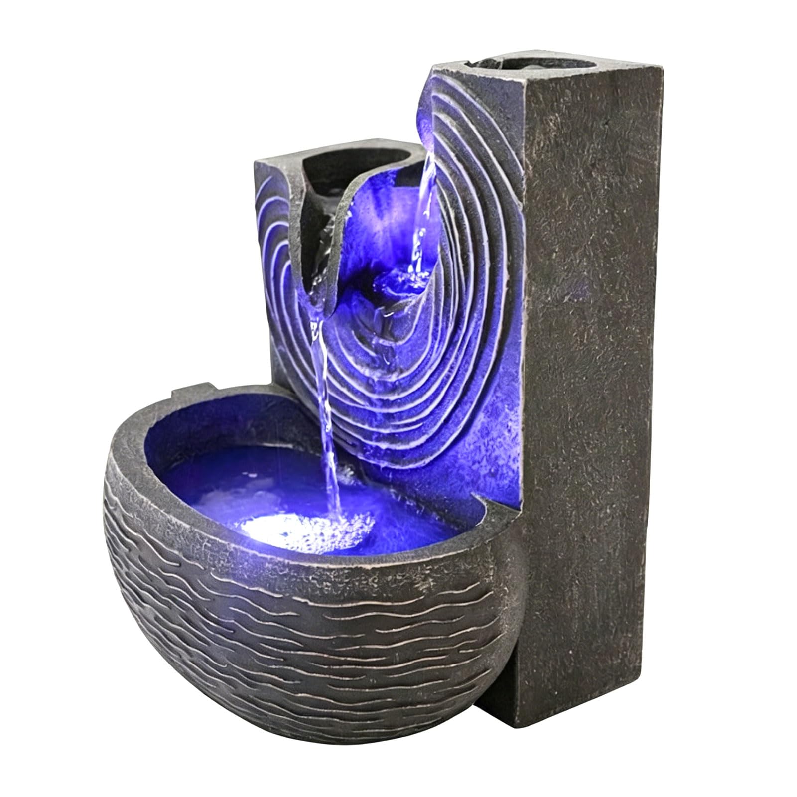 Elnwnnkc Tabletop Water Feature with Natural Movement Sound Ideal for Relaxation and Decoration Decorative Resin Fountain