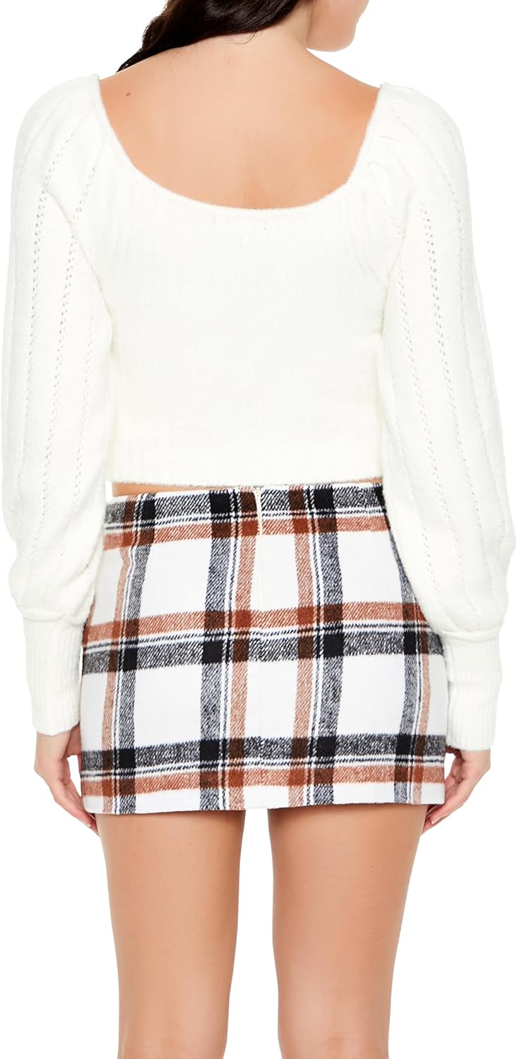 Forever 21 Womens Cropped Rib-Knit Sweater - Image 5