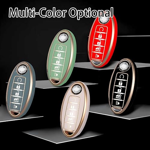 Miniatura 7 de Compatible con Nissan Altima Maxima 5 botones, funda inteligente de TPU suave de alta calidad compatible con Infiniti JX35 Q50 Q60 QX56 QX60 QX79
