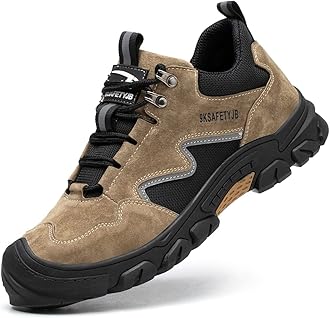 Pangolin Leather Safety Work Boots Non Slip Shoes Women Lightweight Industrial & Construction Warehouse Tactical Boots Safety Comfortable Sneakers Indestructible Mens Shoes