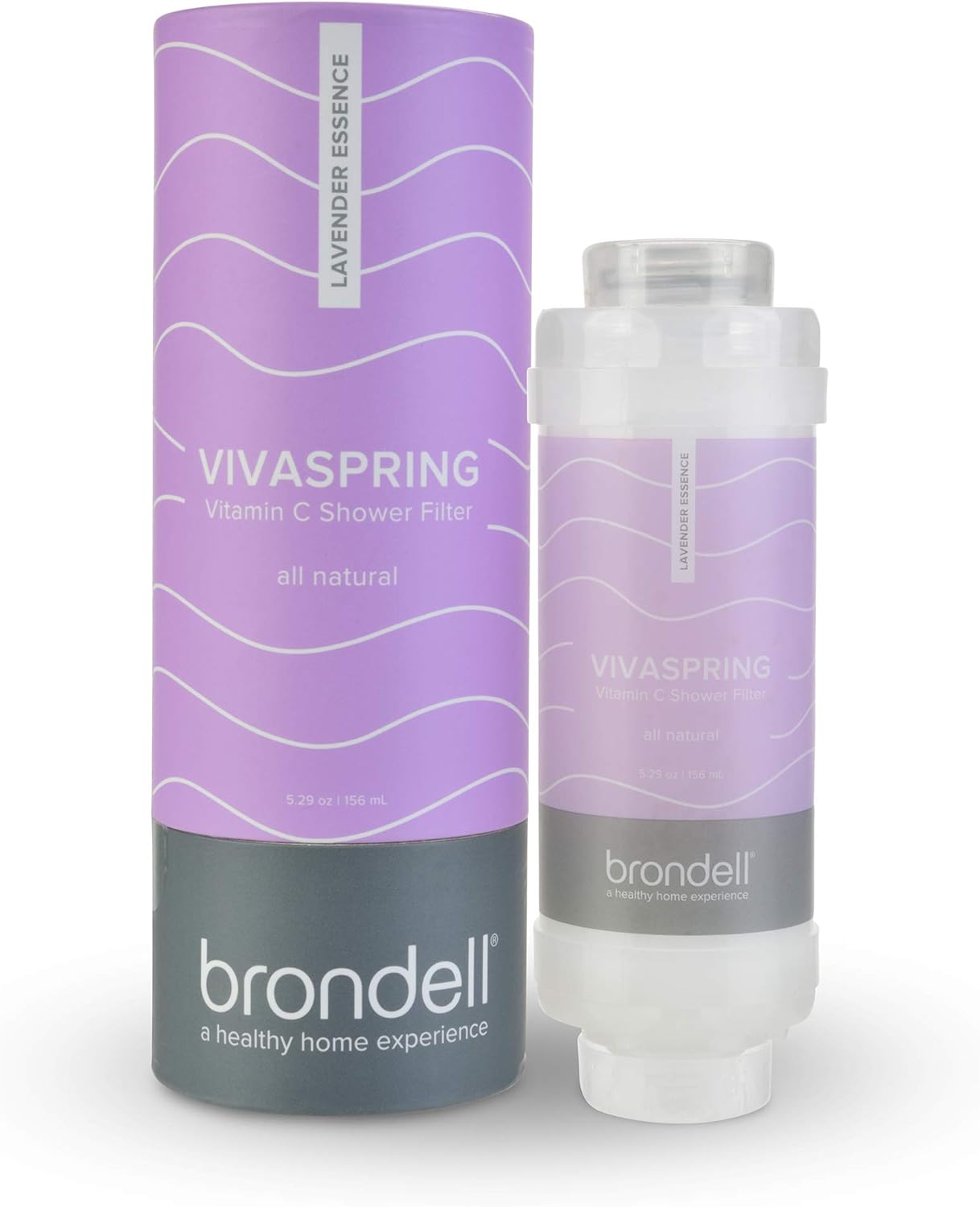 Brondell VivaSpring Vitamin C Shower Filter, Lavender Essence Scent