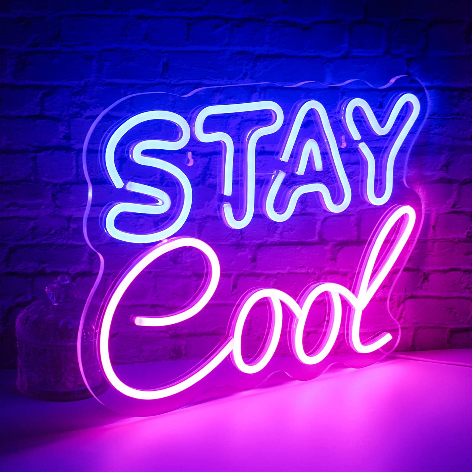 Neon Sign Light Keeps Stay Cool LED Neonlicht Hochzeit Acryl LED Wall Bar Sommer Party Decor Schönes Zimmer Geschenk Nachtlichter