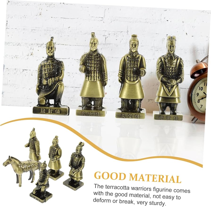 兵馬俑中国馬青銅真鍮製