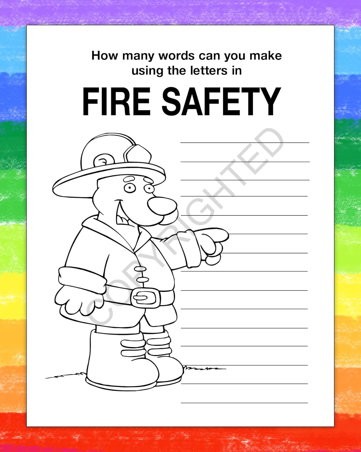 ZOCO – Fire Safety Coloring & Activity Books for Kids (25 Bulk Pack, Without Crayons) – Fire Prevention Week, National Night Out Educational Materials & Preschool Party Supplies
