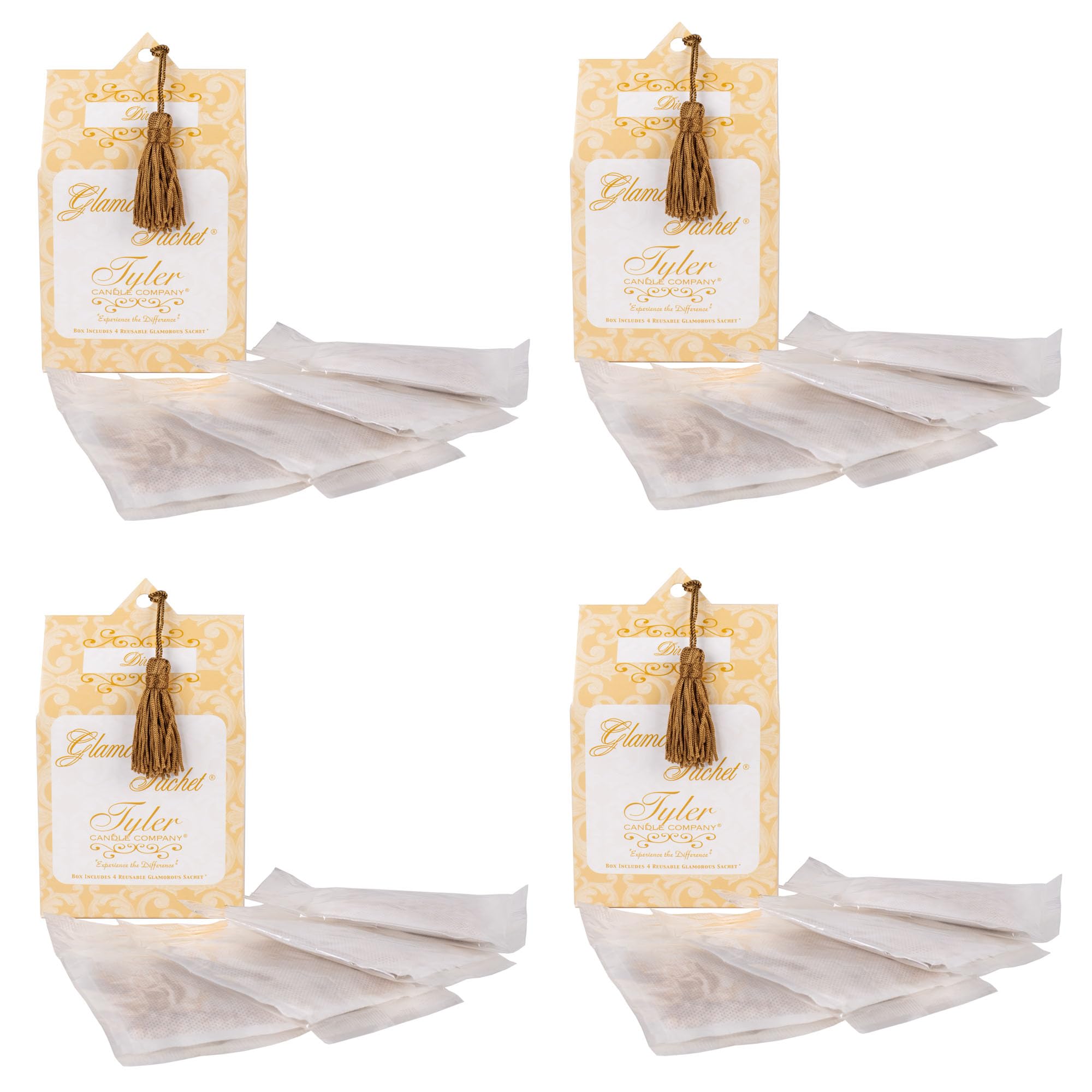 Tyler Candle Company 40111 Diva Dryer, Home, Drawer, Vehicle Scent Sachet, Pack of 4