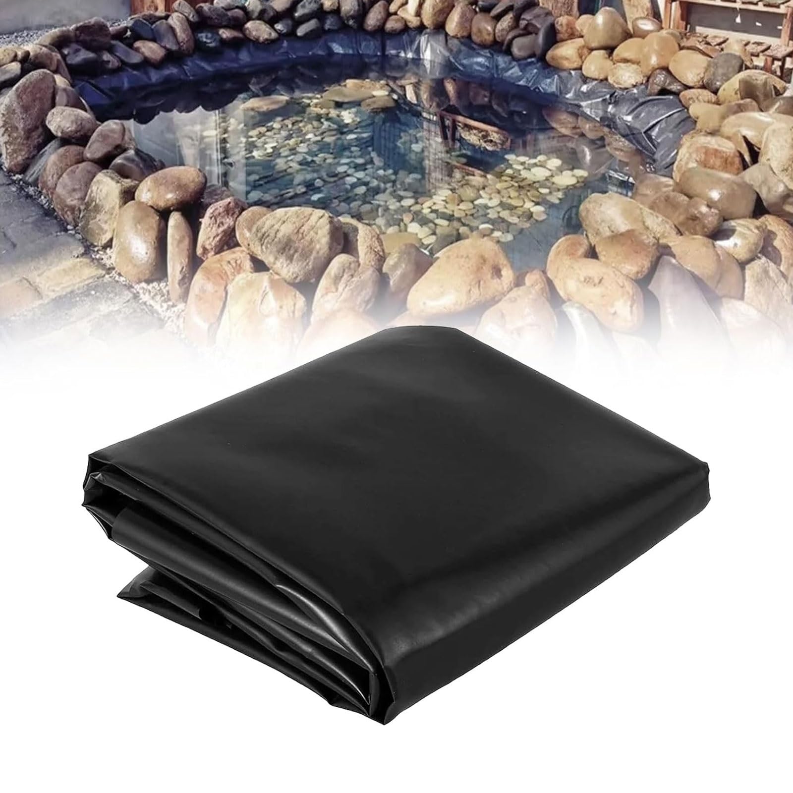 Bâche de bassin 0,5mm pour grand bassin à poissons et jardin