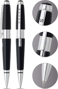 Cross Edge Jet Black Rollerball Pen - AT0555-2