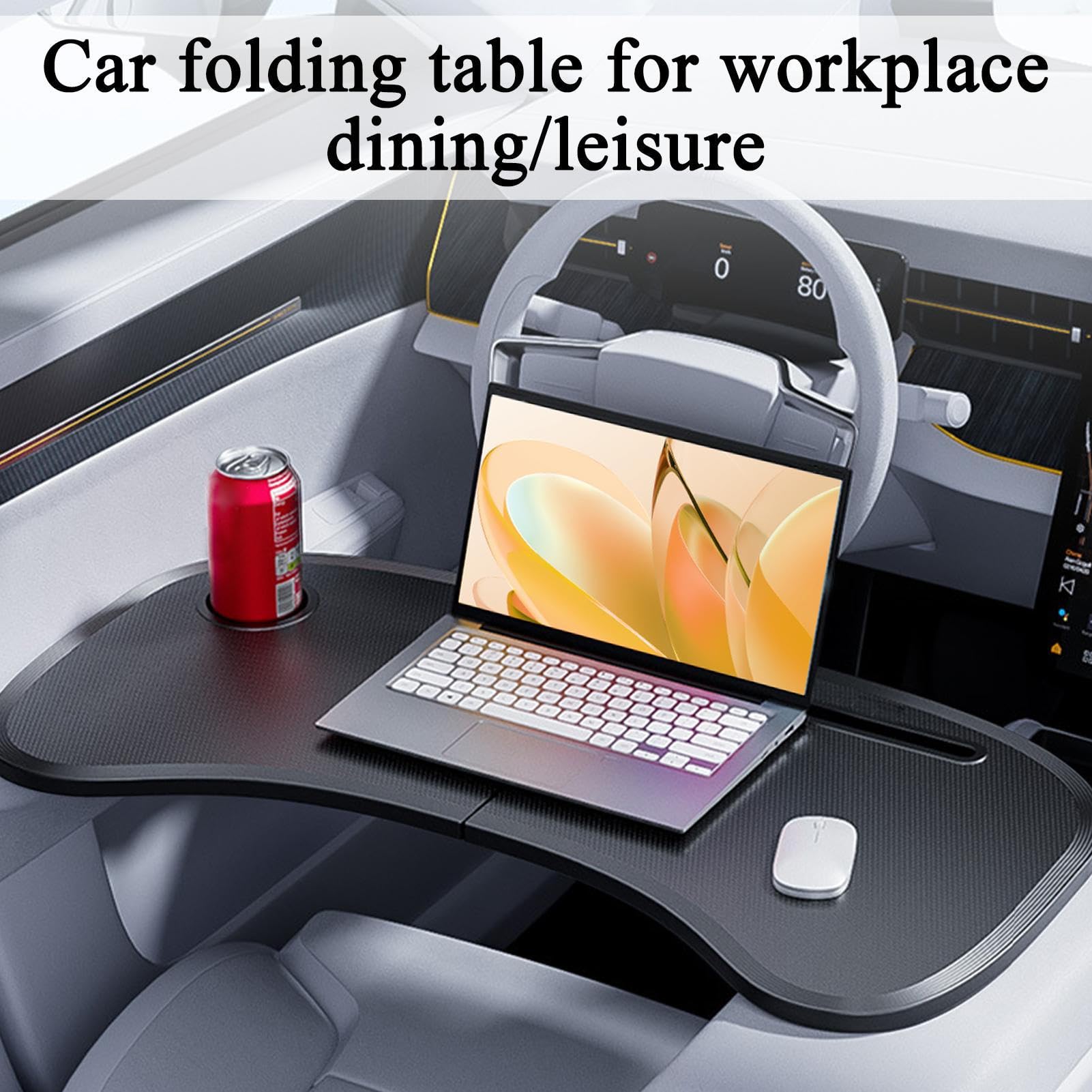 Bandejas Coche Comer Accesorios Coche Organizador Consola Bandeja Para | Escritorio Portátil Plegable Coche Accesorios Internos Suministros Beber Comer Viaje Largo Ordenador Camión O