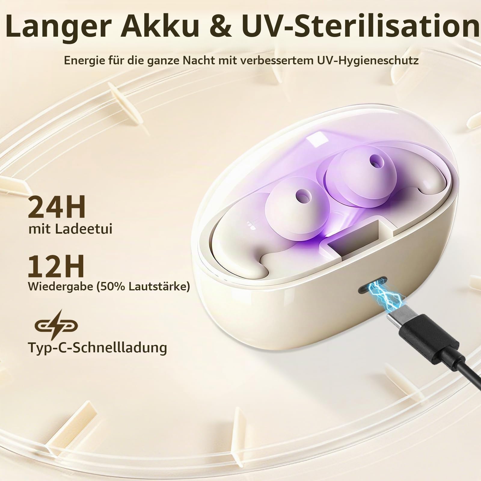 Schlafkopfhörer,2026 Neue Mini-Kabellose schlafkopfhörer seitenschläfer,Bluetooth-6.0-Kopfhörer zum Schlafen,IPX7-Ohrhörer,Ultrakomfortabel für Seitenschläfer, weichen sleepbuds & druckfreiem