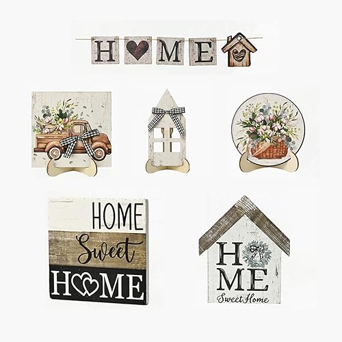 Miniatura 9 de Smile - Juego de 15 piezas de decoración navideña para interiores, juego de decoración de bandeja escalonada, centro de mesa de árbol de Navidad,