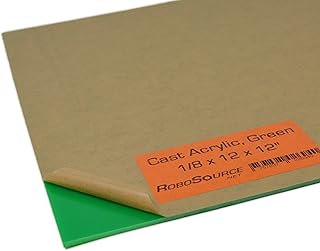 Green Acrylic Plastic Sheet, Acrylic for Laser Cutting/Engraving, Solid Vibrant Colors, 3-Pack 12