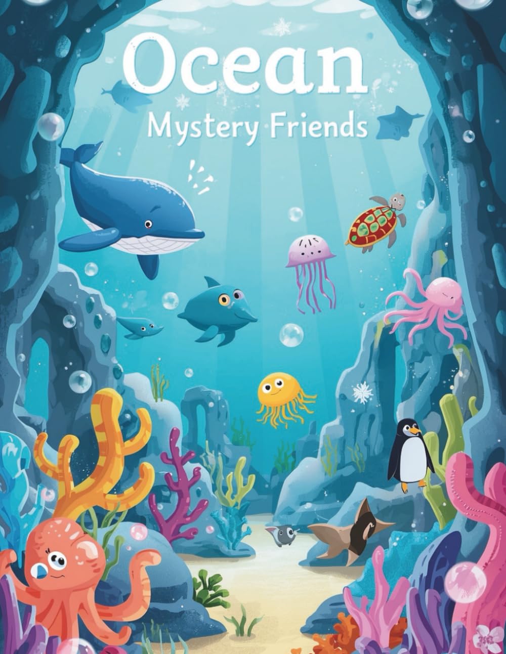 Ocean Mystery Friends: “48 Underwater Coloring Pages of Friendly Sea Creatures Exploring Magical Ocean Worlds”
