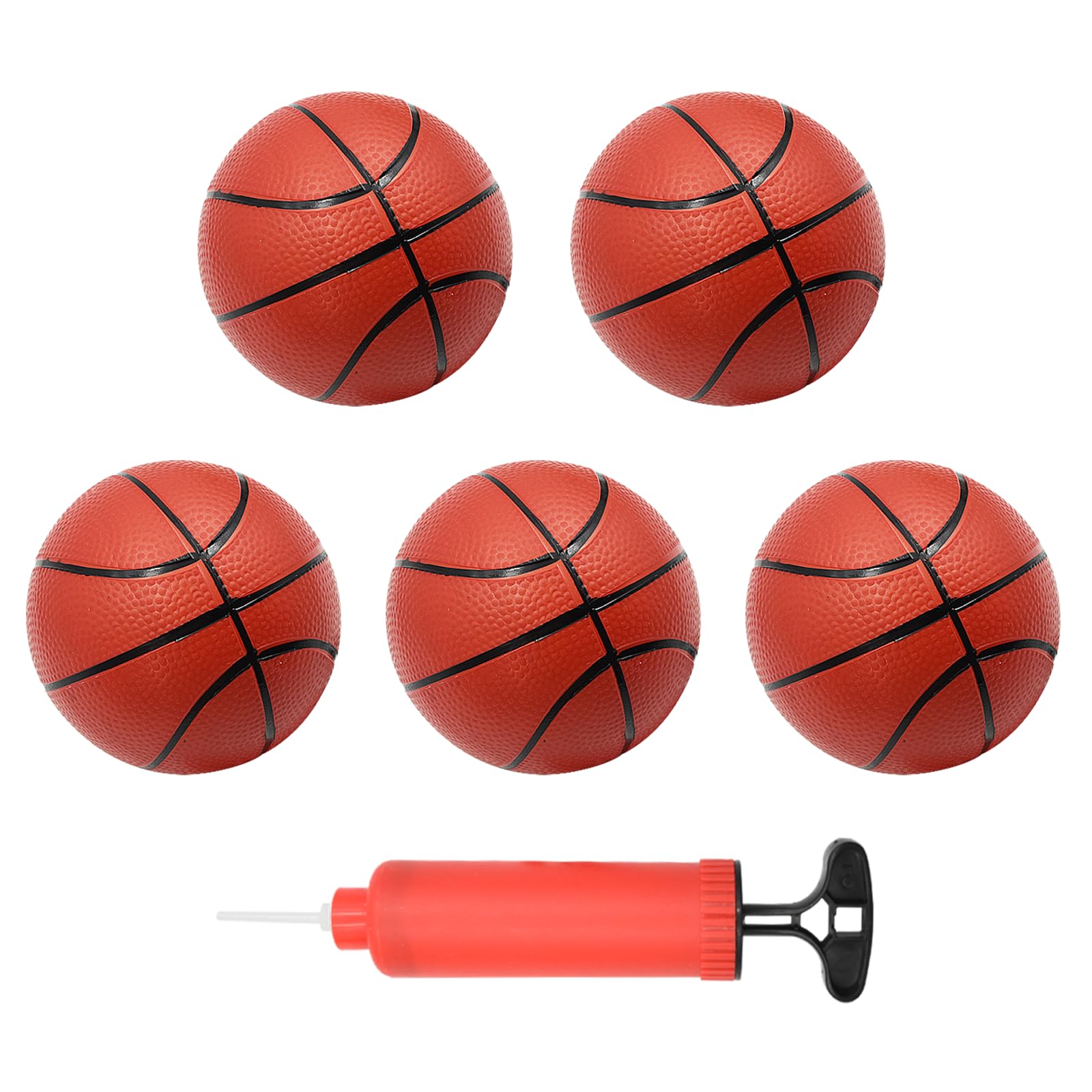 Coriver 5 Pack Small Basketballs for Kids Mini Inflatable Basketball Set including Pump