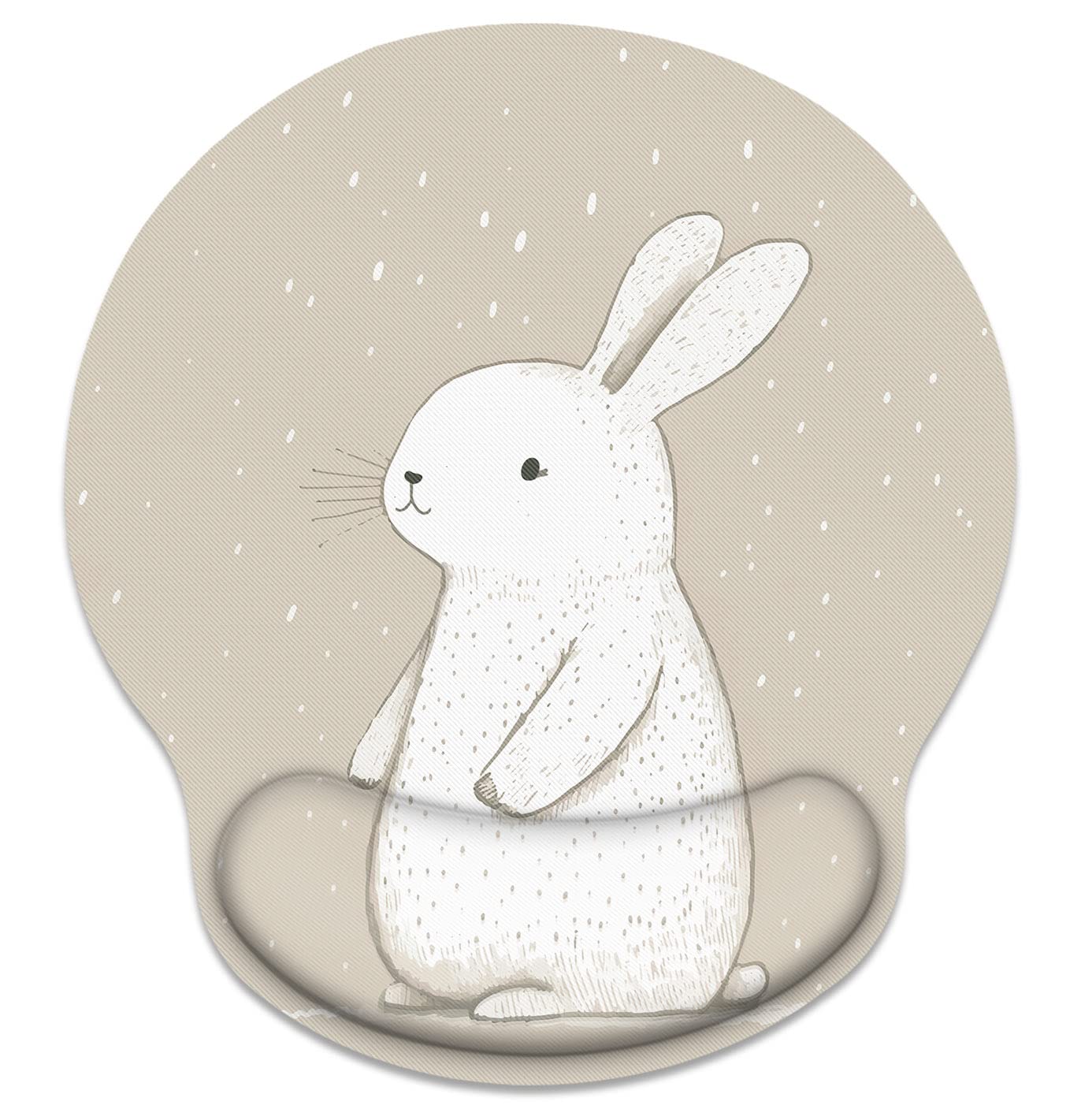 Britimes Ergonomic Mouse Pad with Wrist Support Cute Rabbit Easter Non-Slip Rubber Base Mousepad for Home Office Gaming Working Computers Laptop Easy Typing & Pain Relief
