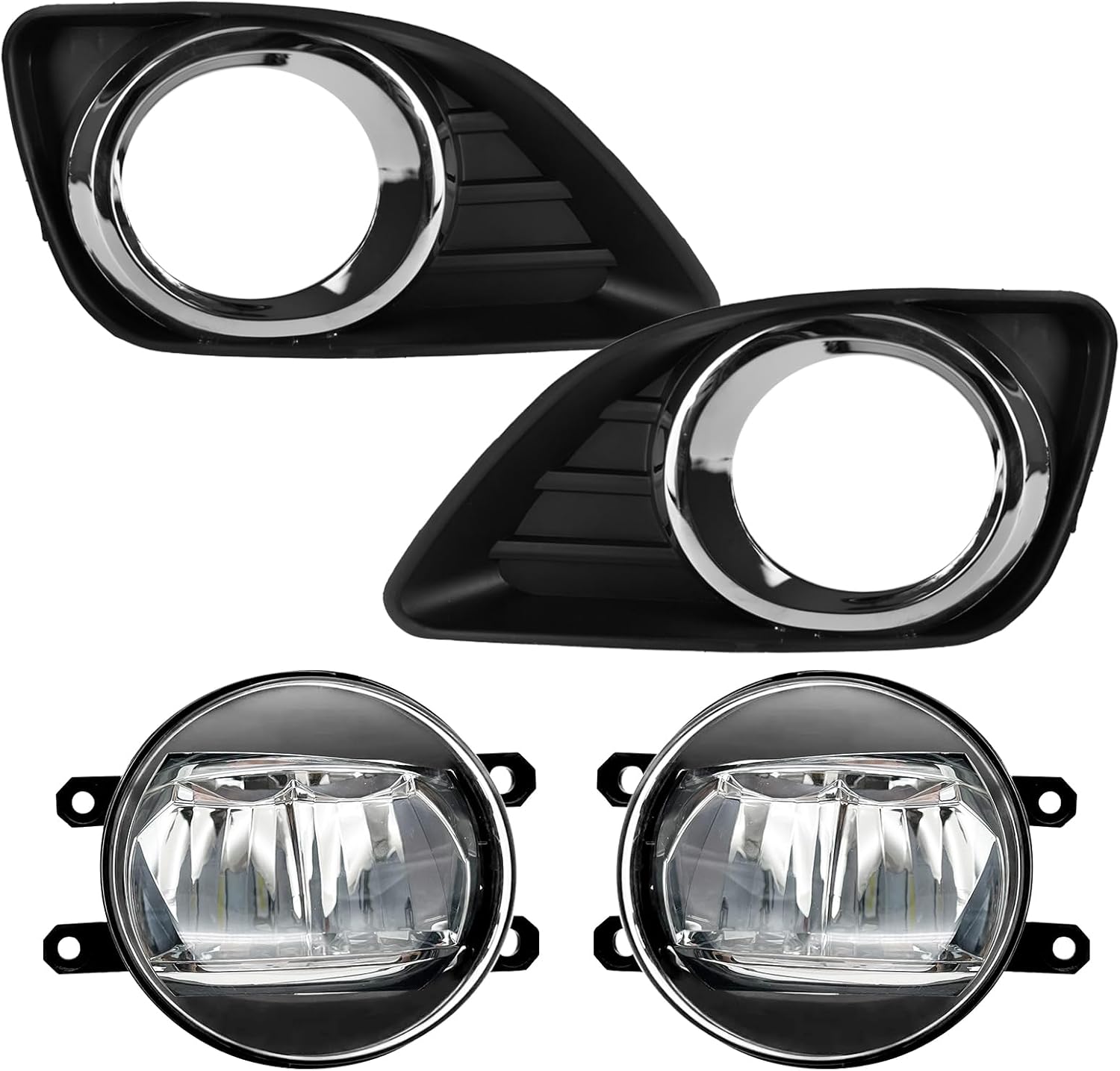 LED Fog Lights Compatible With 2010 2011 Camry Front Bumper Lights LED Bulbs Clear Lens Wiring Harness and Switch Left Driver and Right Passenger Side Fog Lamps