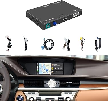 for Lexus ES Joystick/Small Touchpad Wireless CarPlay Retrofit | Wireless CarPlay Android Auto Mirroring, For ES200 ES250 ES260 ES300 ES350 2015-2020, Support Joystick Small Touchpad Models