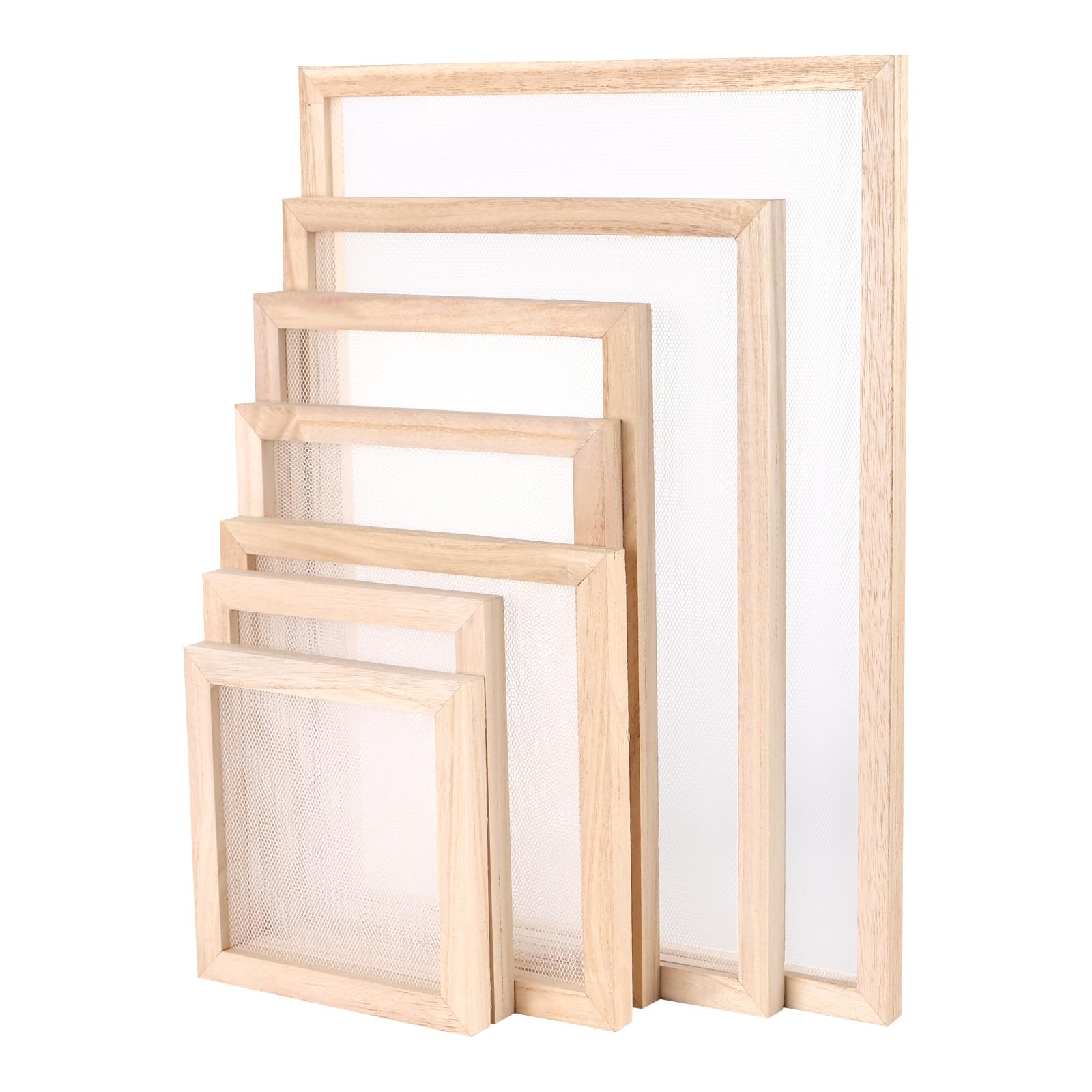 7 Stück Papier Schöpfen, Schöpfrahmen Papierschöpfrahmen Set, Papierherstellung Werkzeuge für Papierherstellung und Handwerk