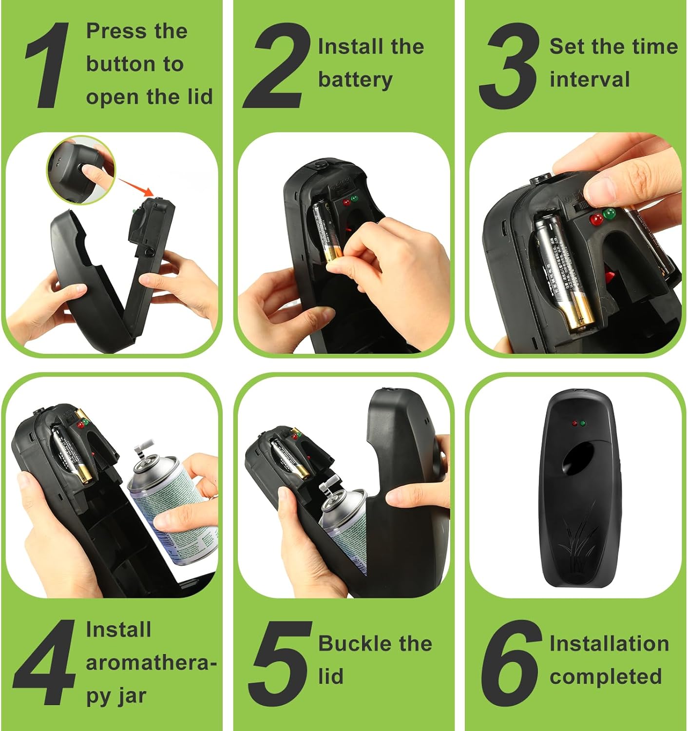 8 Pack Automatic Air Freshener Spray Dispenser,Wall Mounted or Free Standing Auto Freshener Dispenser Aerosol Sprayer for Hotel Office Living Room Bathroom Commercial Place