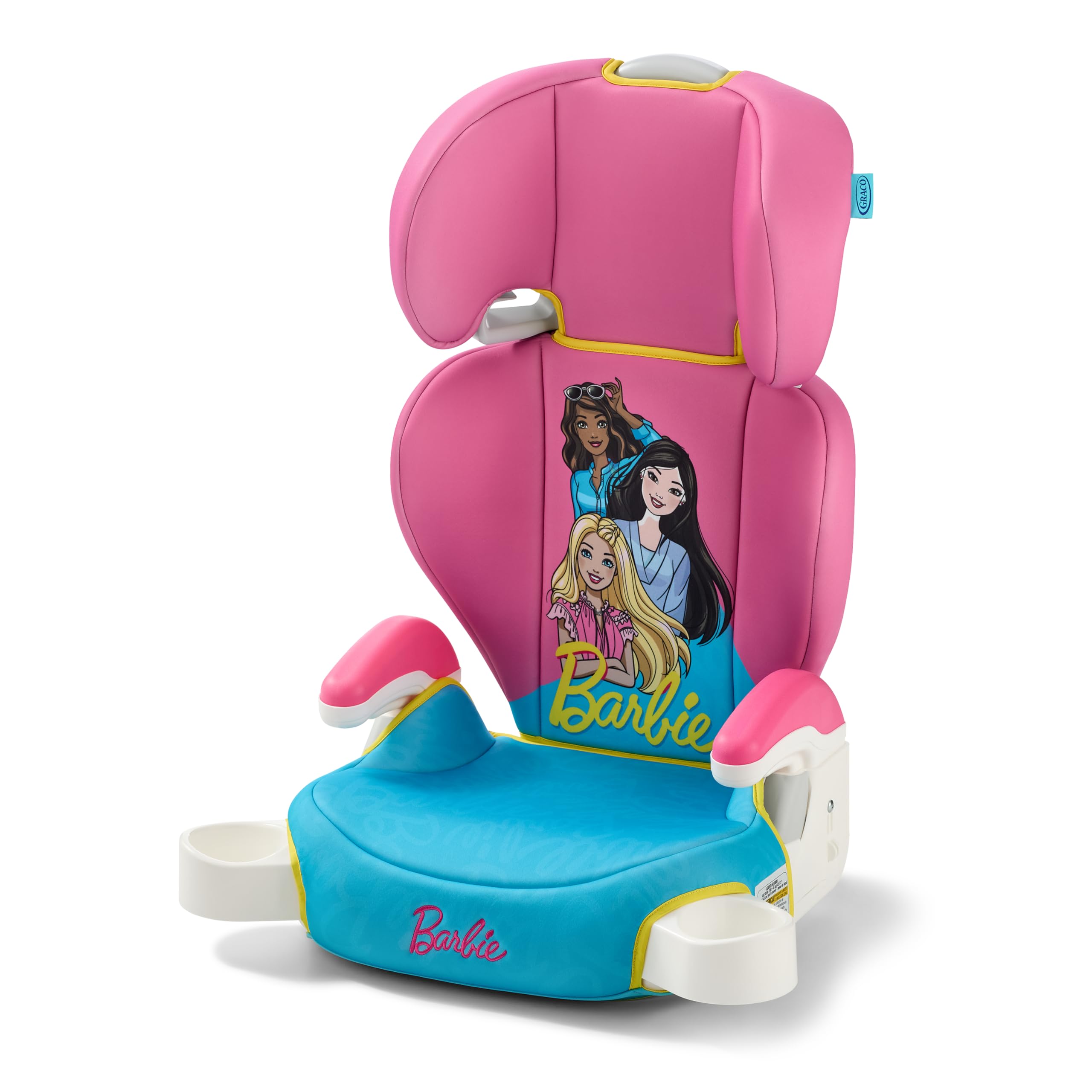 Barbie x Graco Turbobooster 2.0 High Back Booster Seat, Belt Positioning Booster Car Seat for Big Kids