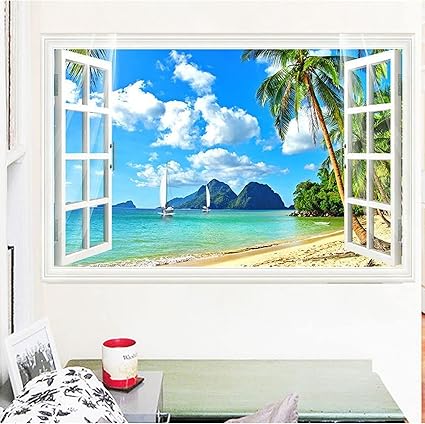 Amazon Condessacity 偽窓ステッカー ウォールステッカー 壁紙風景画 窓ポスター 壁飾り絵 壁紙ポスター 3d ステッカー 壁紙シール 海 海景 ハワイ ビーチ ヤシの木 窓枠 窓の景色 Pvc製 剥がせる 風景 防水 50 70cm おもちゃ おもちゃ Amazon Condessacity 偽窓ステッカー ウォールステッカー 壁紙風景画 窓ポスター 壁飾り絵 壁紙ポスター 3d ステッカー 壁紙シール 海 海景 ハワイ ビーチ ヤシの木 窓枠 窓の景色 Pvc製 剥がせる 風景 防水 50 70cm おもちゃ おもちゃ