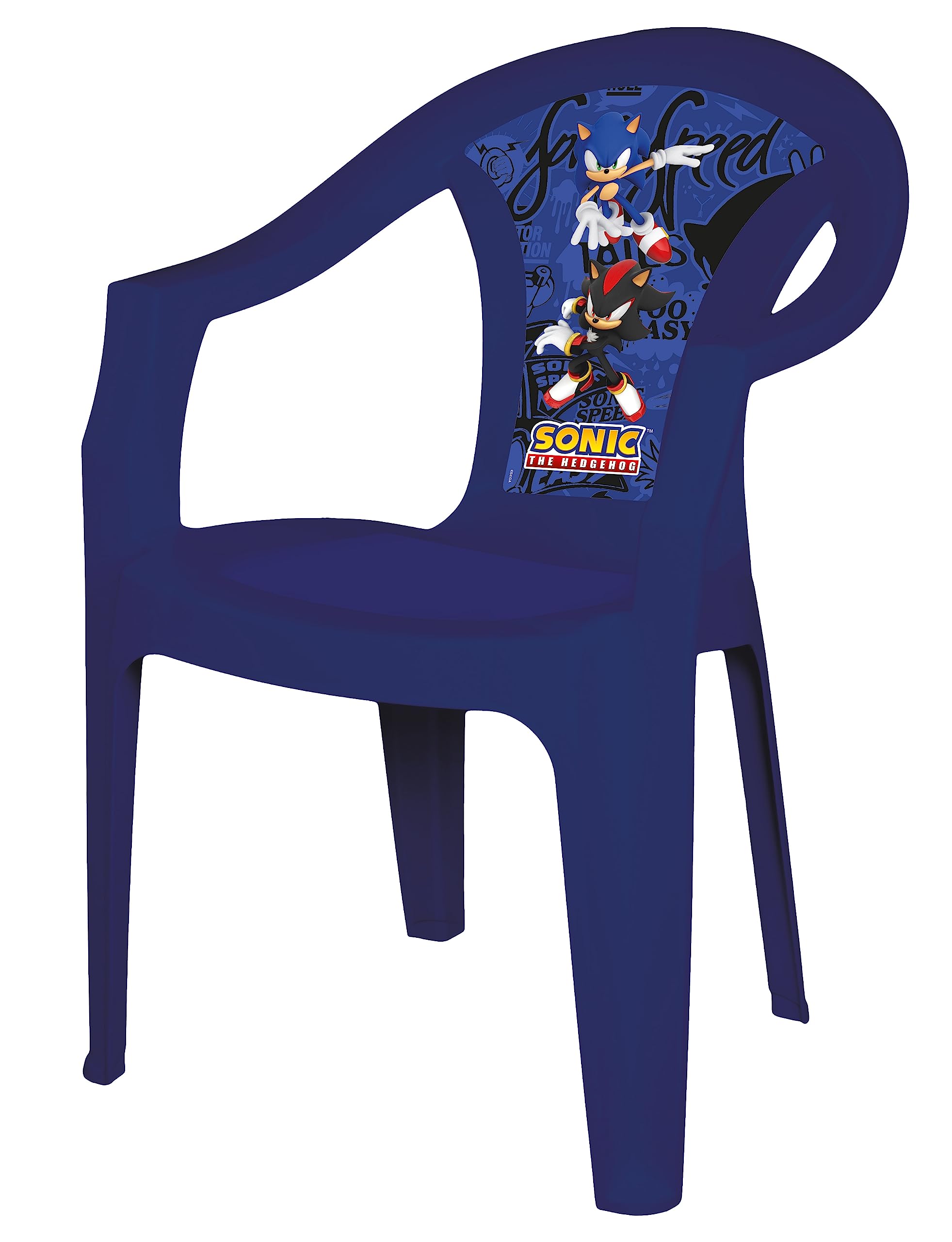 Sonic Sediolina in Plastica 41x41 cm H. 56cm Asilo Scuola Bambino