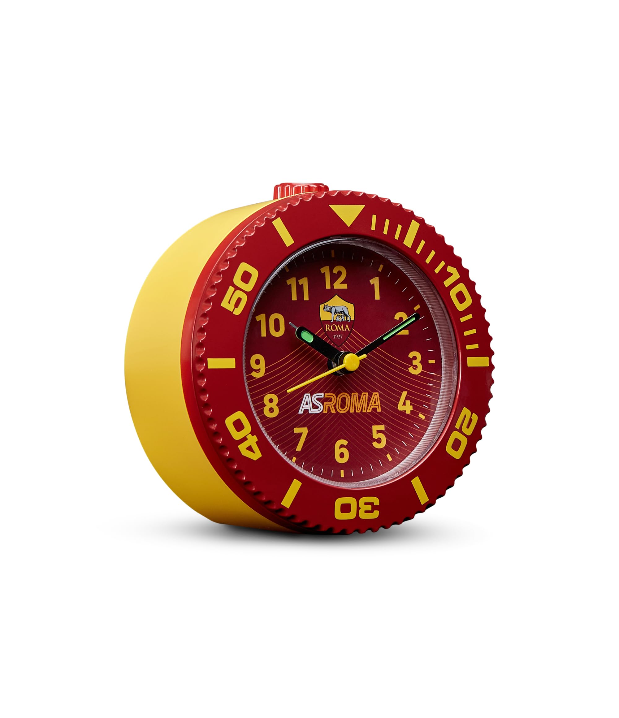 Seven Sveglia analogica A.S. ROMA al quarzo con movimento continuo, Prodotto ufficiale, Calcio, Idea regalo bambini e adulti
