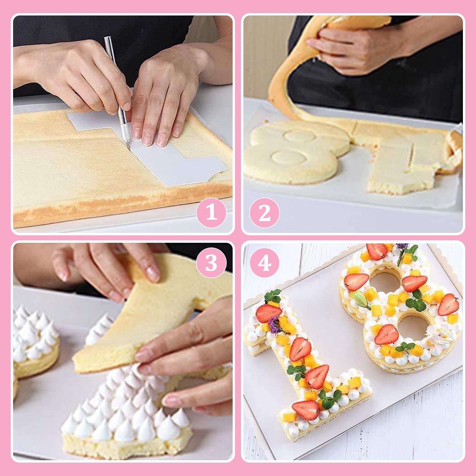 9-teilige Zahlen-Kuchenformen Aus Kunststoff – Zahlen 0 Bis 8 | 25,4 Cm Große Backschablonen Für Torten & Kekse