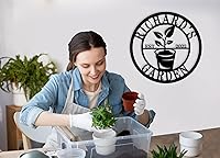 Vista 2 de Personalized Metal Garden Sign，Custom Name Outdoor Wall Decor, Family Last Name Wall Art ，Vegetable Sign, Yard Sign, Housewarming Gift for Garden