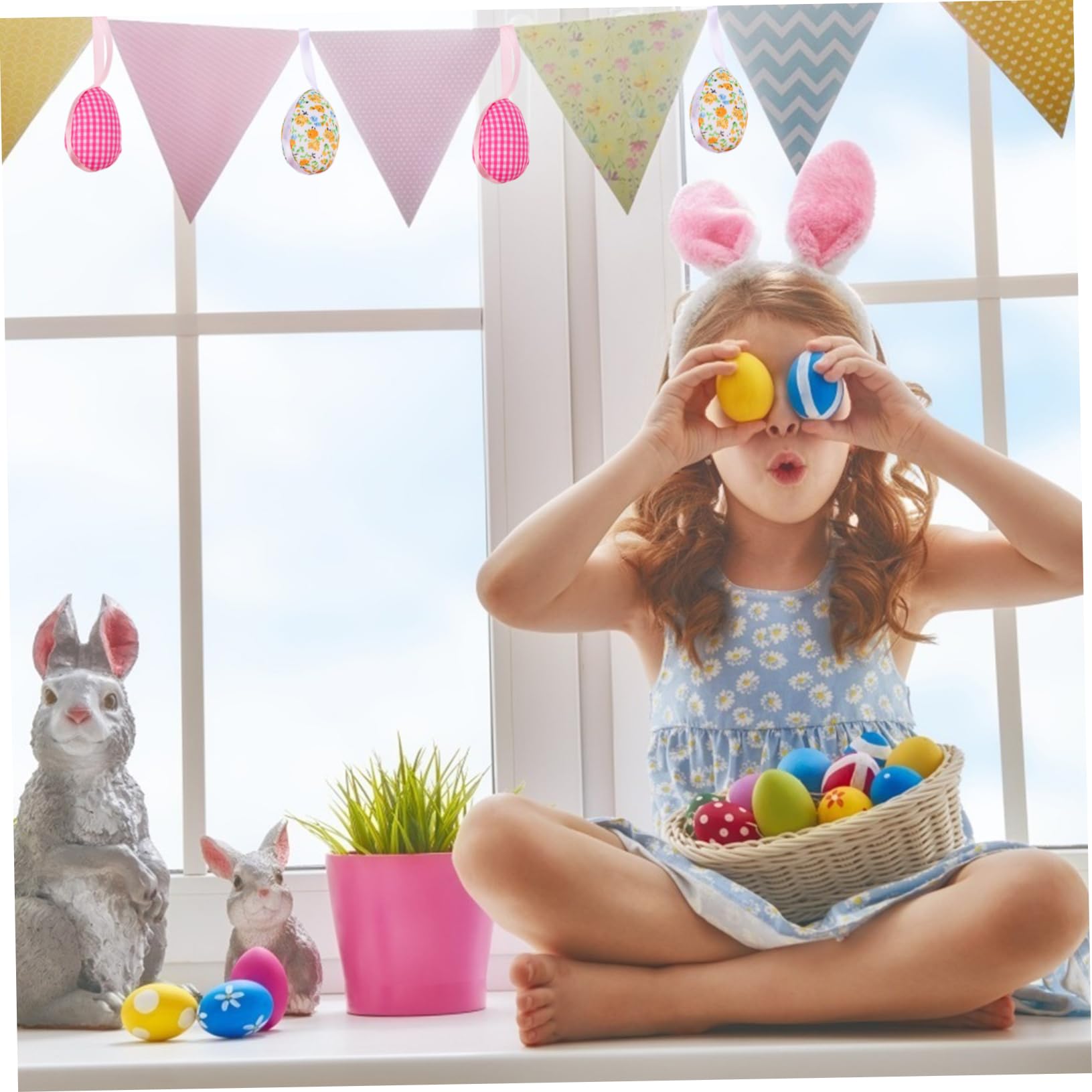 Zerodeko 2 Sätze Ostereier Farbige Eier Aufhängen Künstliche Eier Gesprenkelte Eier Osterfestverzierung Ostern Hängen Osterei Hängende Verzierung Osterspielzeug Schaum 27 Stück * 2