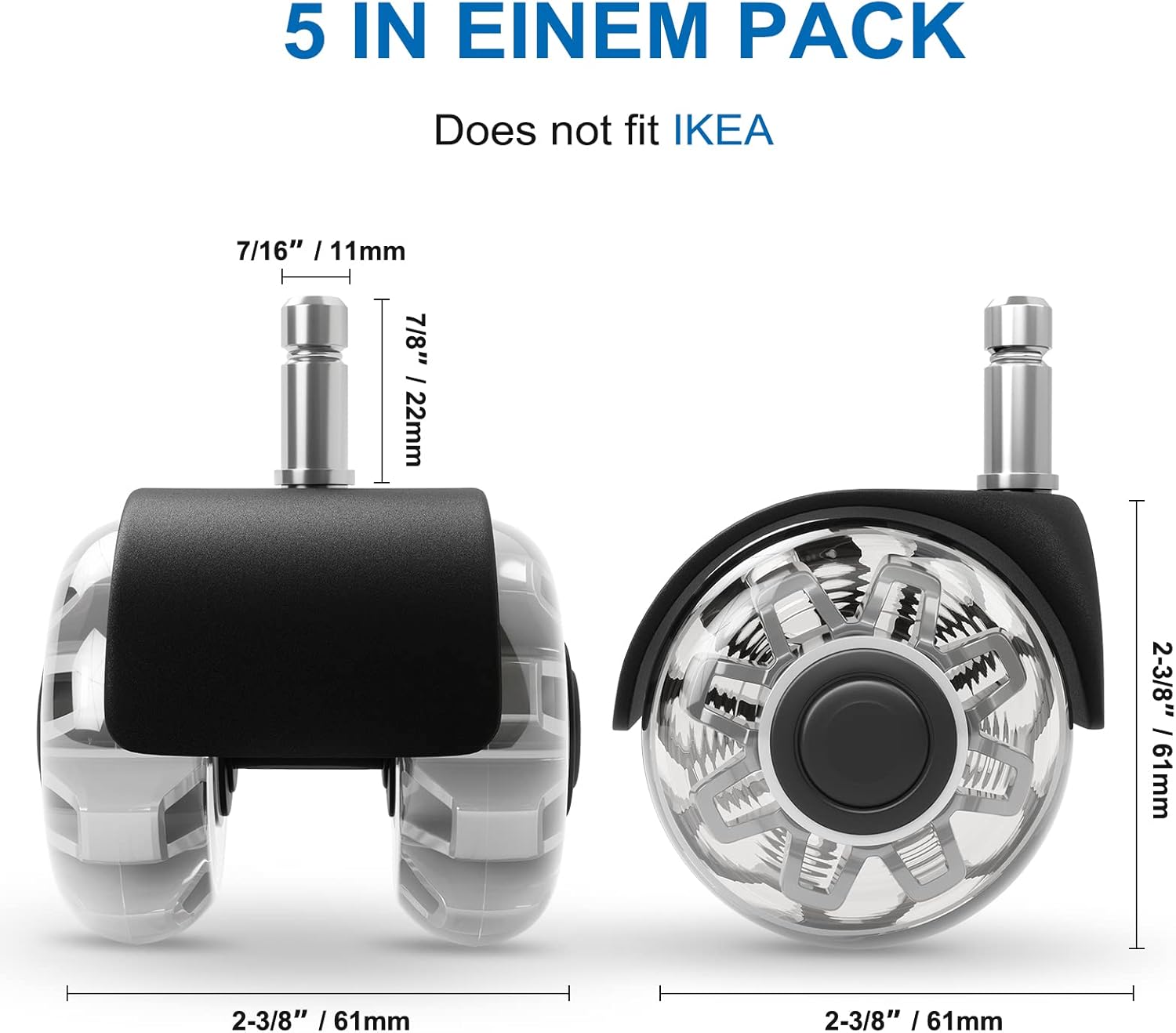 Buy Office Chair Wheels Replacement2 Inch Heavy Duty Caster Wheels